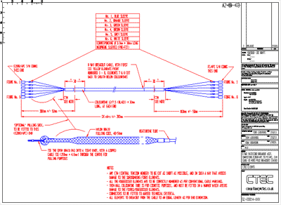 Sample Multi-Fibre Breakout Cable Assembly drawing